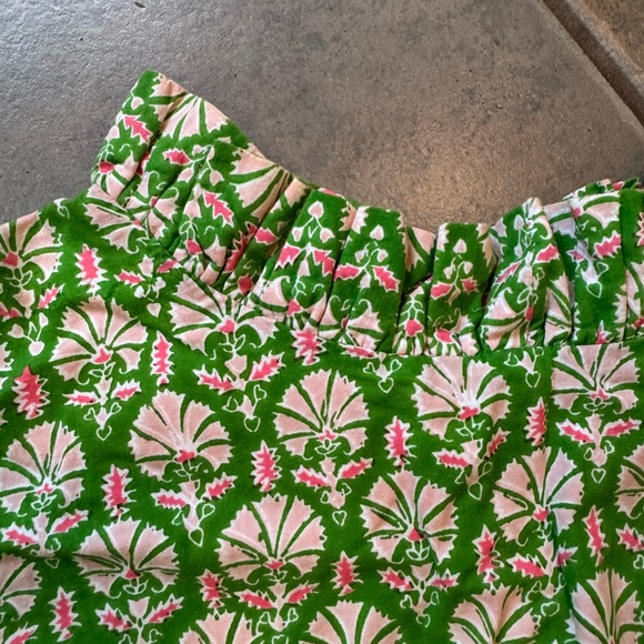 Elizabeth Wilson Green and White Flutter Sleeve Casual Sundress - Picture 5 of 9